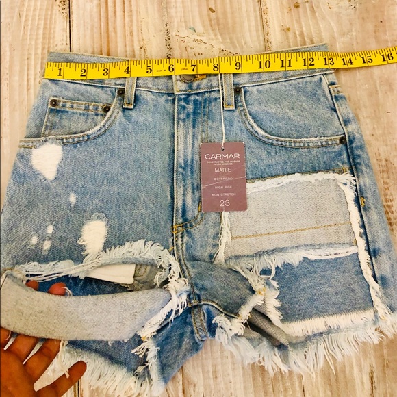 LF High waist denim destroyed shorts NWT - Picture 4 of 4